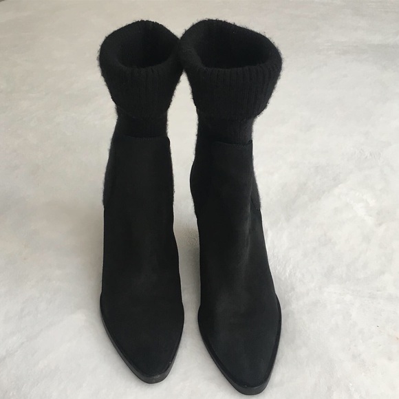 Authentic Givenchy black suede Leather wedge sock booties -41 EU fits smaller - Picture 3 of 9